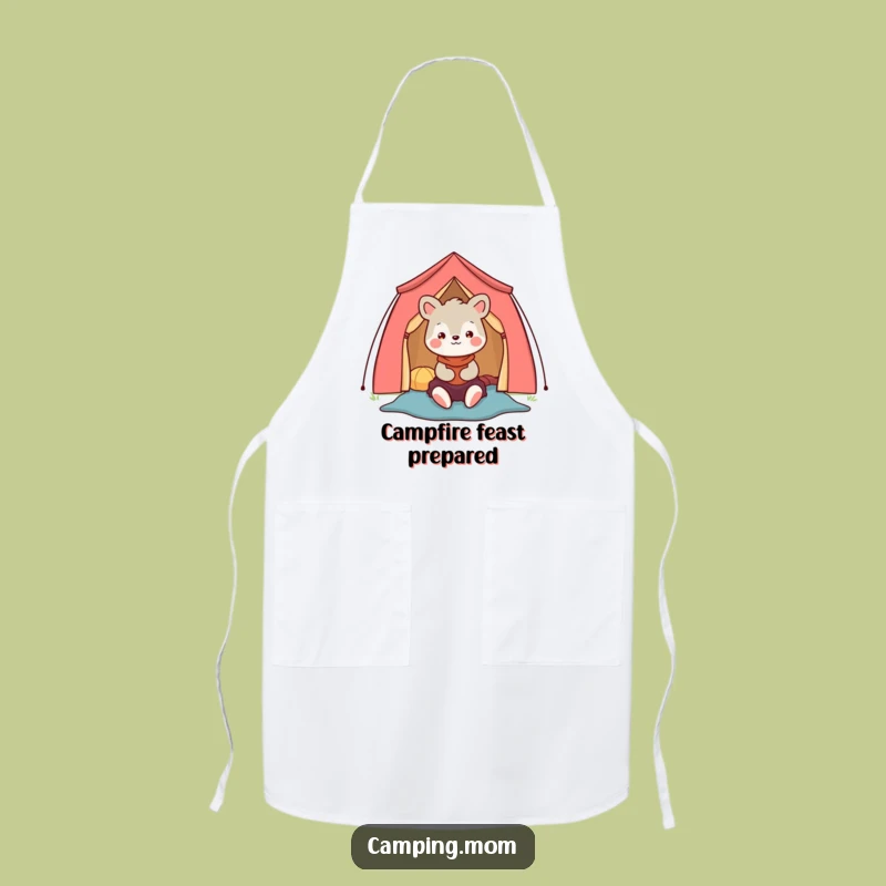 Funny Camping Mom Animal Apron, Camp Chef Accessory, Outdoor Gift