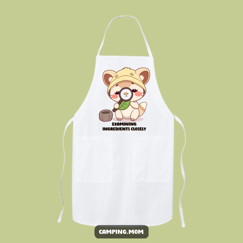 Funny Camping Mom Animal Leaf Apron, Kitchen Outdoor Humor Gift