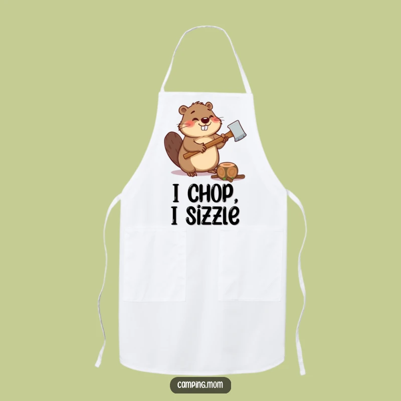 Funny Beaver Apron: Giggling Chopper Kitchen Gear - A Practical Funny Gift