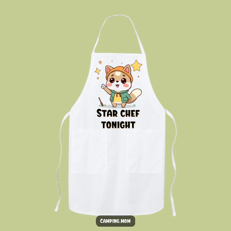 Funny Camping Animal Star Pointer Apron - Cook Under the Stars!