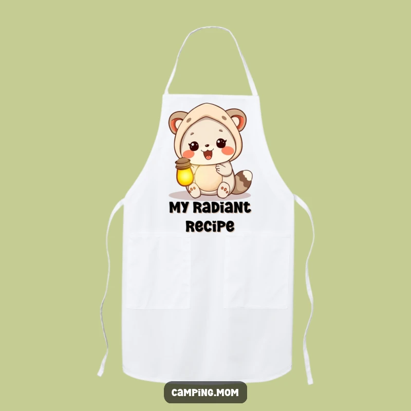 Funny Camping Mom Animal Lantern Apron, Kitchen Bright Humor Gift