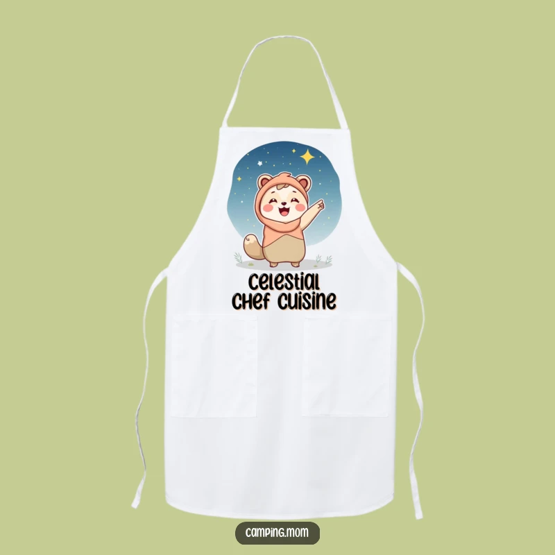 Funny Camping Mom Apron, Starry Night Chef, Perfect Kitchen Gift for Her