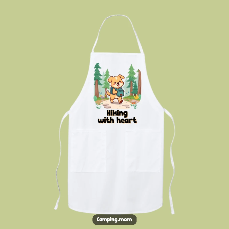 Funny Trail Walking Dog Kitchen Apron - Chef's Adventure Gear