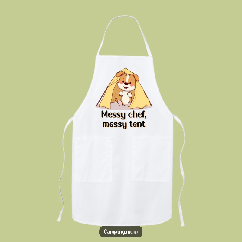 Funny Dog Tent Apron - Chef's Camping Companion, Perfect Humorous Gift