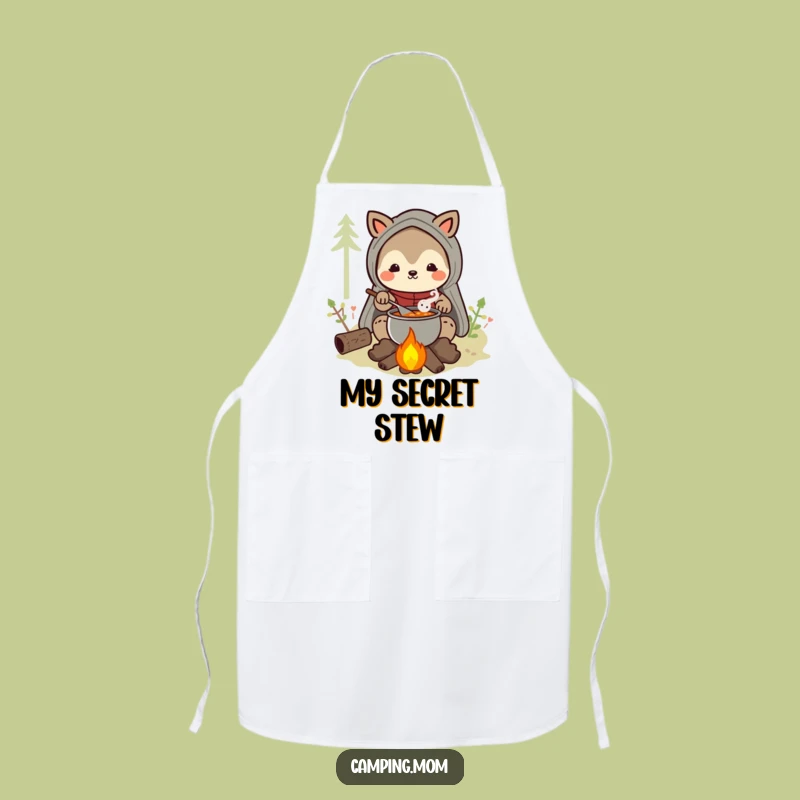 Funny Camping Mom Animal Apron, Campfire Chef's Gear, Outdoor Cooking Gift
