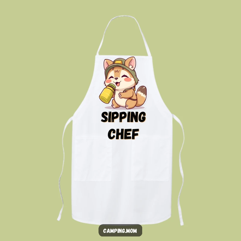 Funny Camping Animal Canteen Sip Apron - Cook Refreshingly!