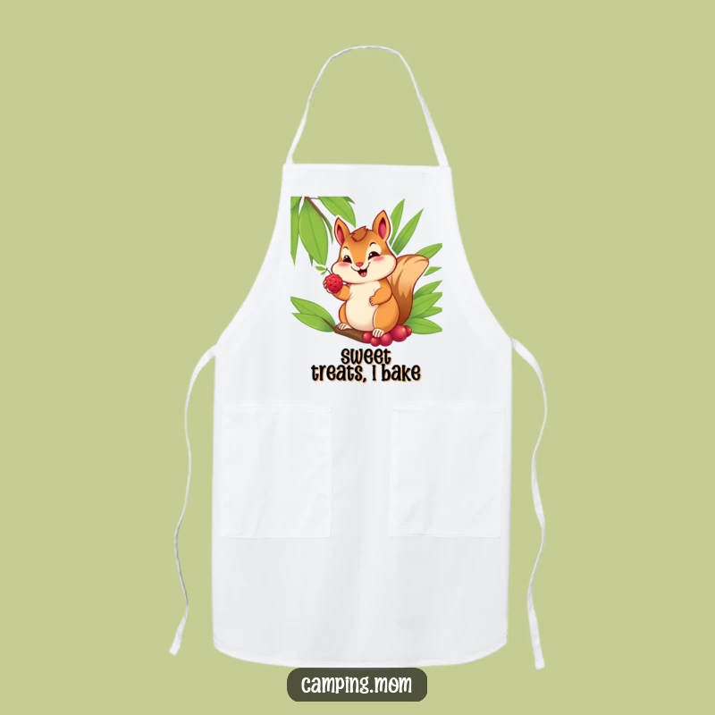 Funny Chipmunk Apron: Cheerful Berry Giver Kitchen Gear - A Sweet Funny Gift