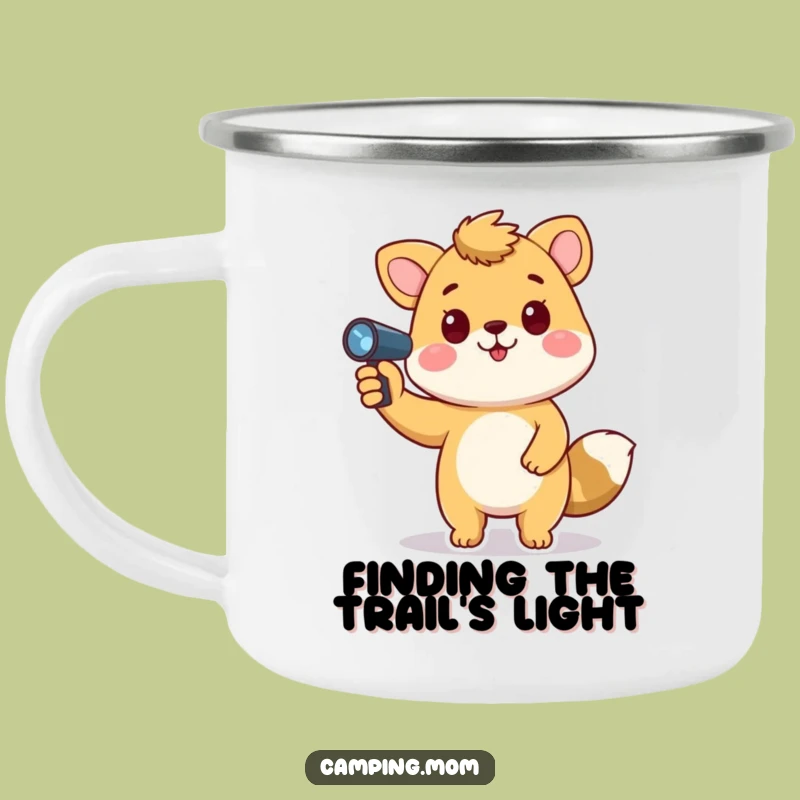 Sturdy Funny Animal Camping Mug: Playful Explorer with Flashlight for a Hilarious Gift