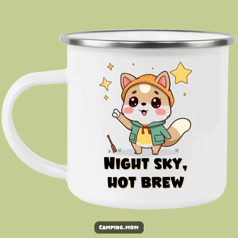 Funny Camping Animal Star Pointer Camping Mug - Celestial Brew Companion