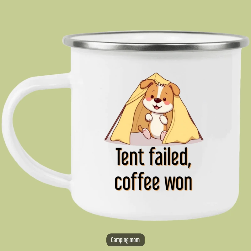 Funny Dog Tent Camping Mug - Hilarious Campfire Companion, Perfect Gift
