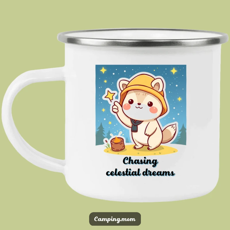 Funny Kawaii Camping Mug: Starry Night Pointer Mug - Celestial Cheers