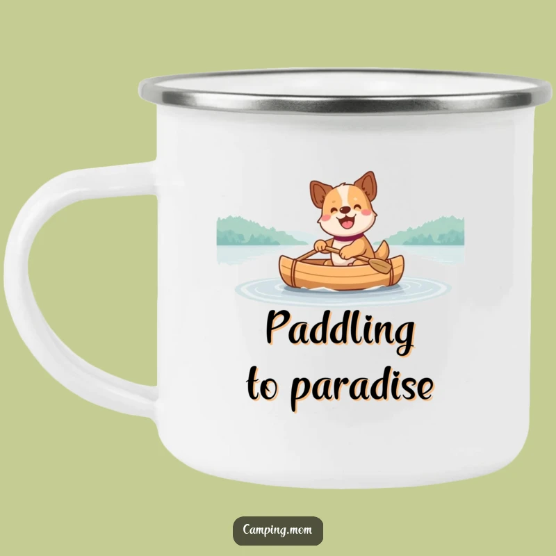 Funny Dog Canoe Camping Mug - Adventure Ready Paddler, Perfect Gift