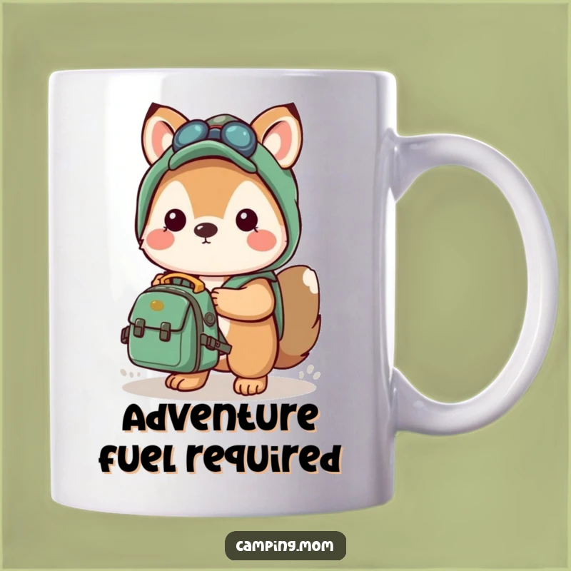 Funny Kawaii Camping Mug: Adventure Ready Backpack Animal - A Hilarious Gift