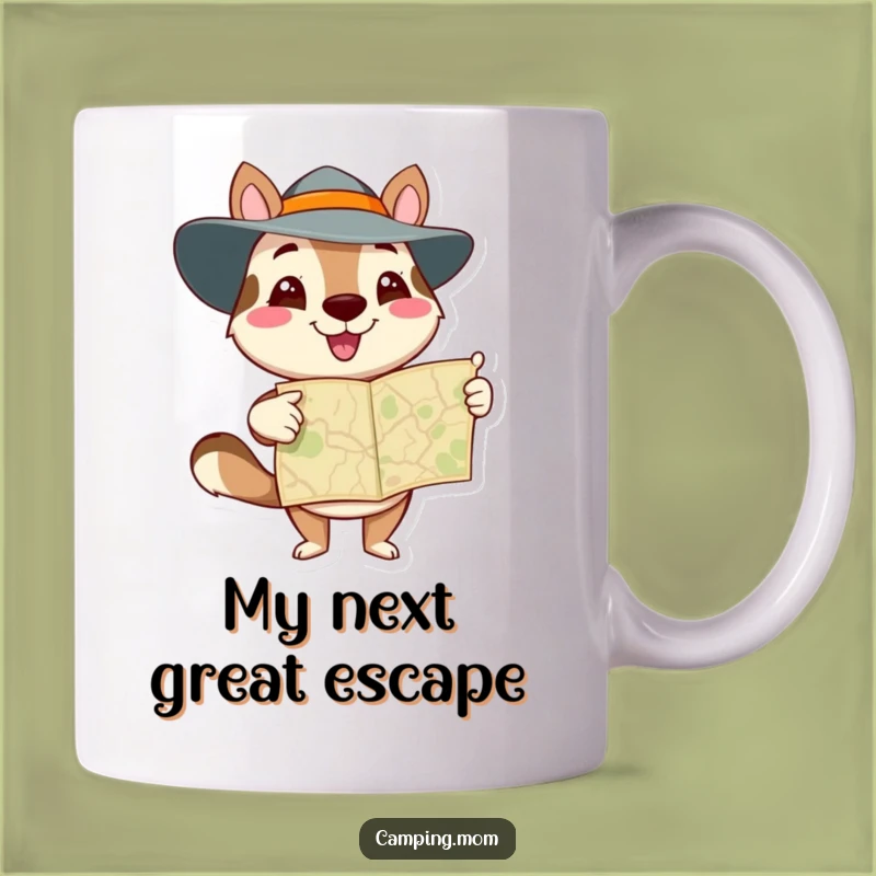 Funny Adventure Awaits Animal Map Mug - Hilarious Explorer Gift for Travelers