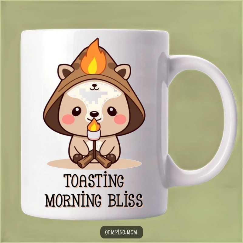 Funny Campfire Character Mug: Hilarious Roasting Marshmallow Gift for Outdoor Lovers