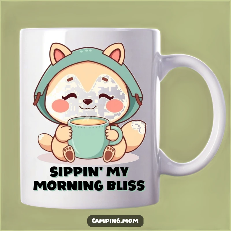Funny Camping Mom Animal Cozy Sip Mug, Relaxing Outdoor Humor Gift