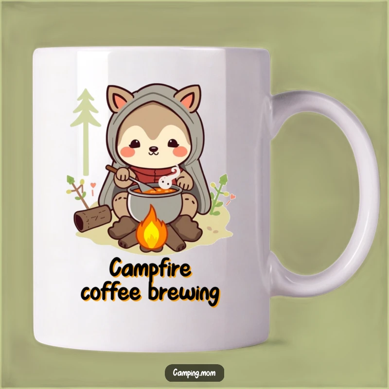 Funny Camping Mom Animal Mug, Campfire Stew Master, Outdoor Cooking Gift