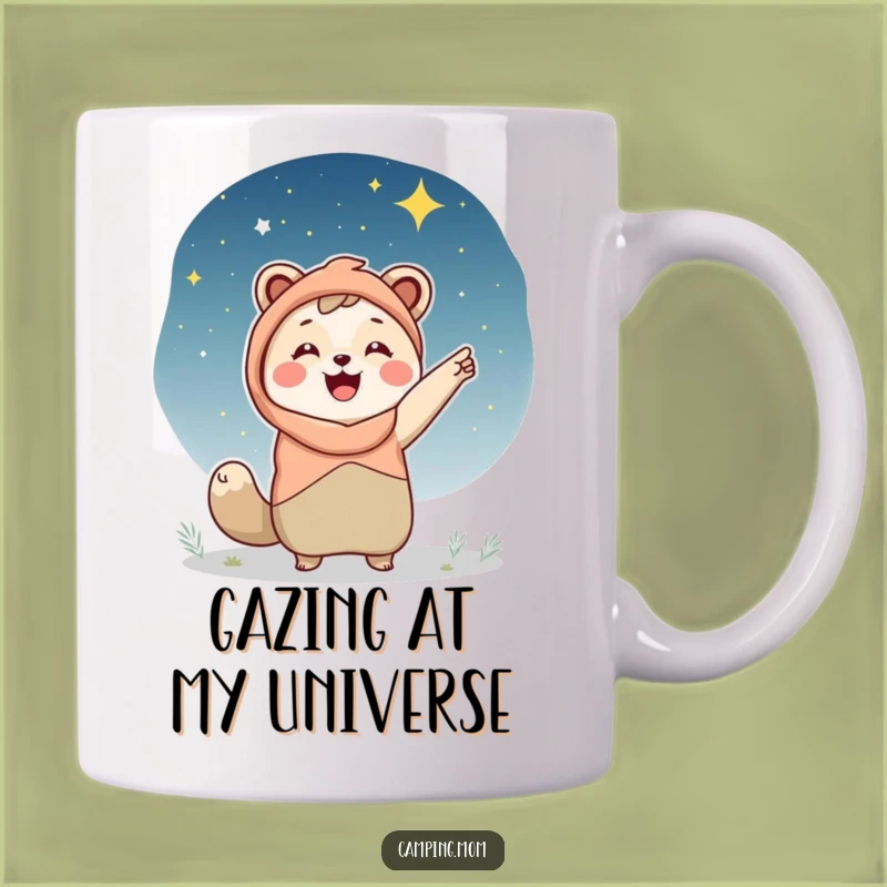 Funny Camping Mom Starry Night Mug, Animal Wonder Gift for Her, Celestial Humor