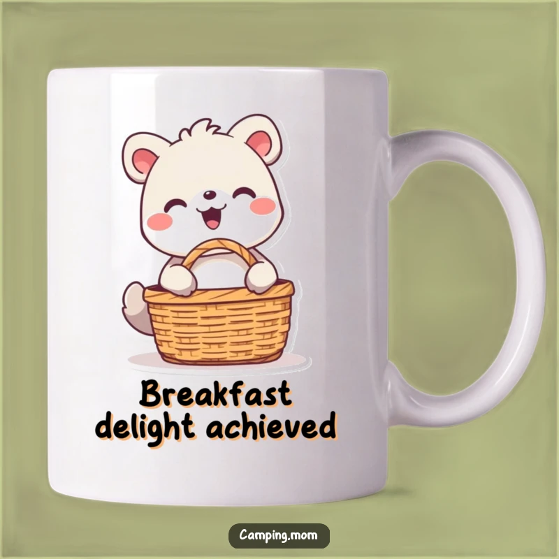 Funny Delighted Animal Mug - Beaming Picnic Joy for a Hilarious and Cheerful Gift