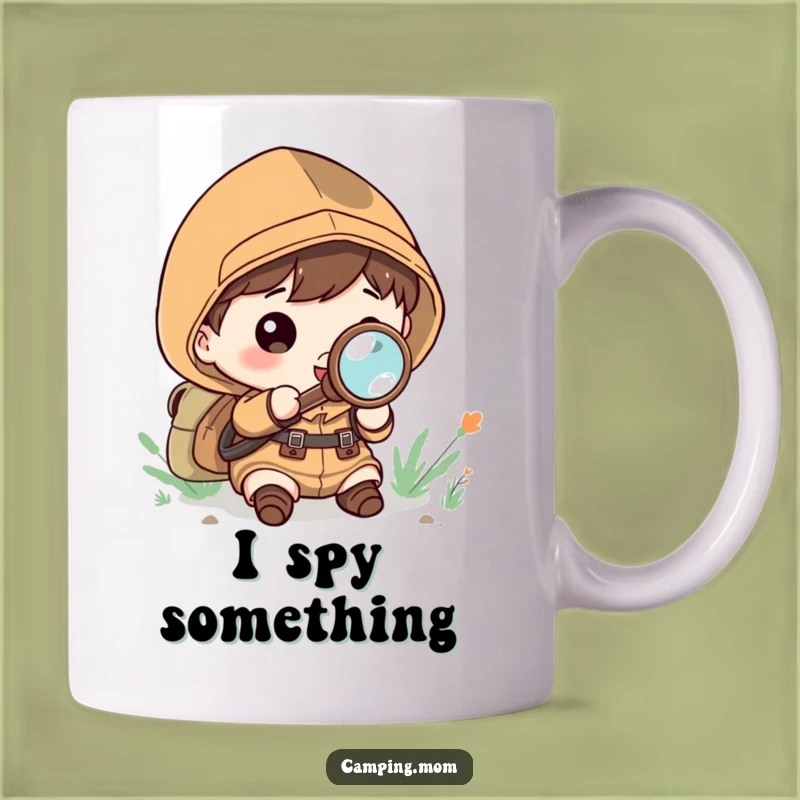 Funny Kawaii Camper Mug: Explorer Character, Perfect Curiosity Gift