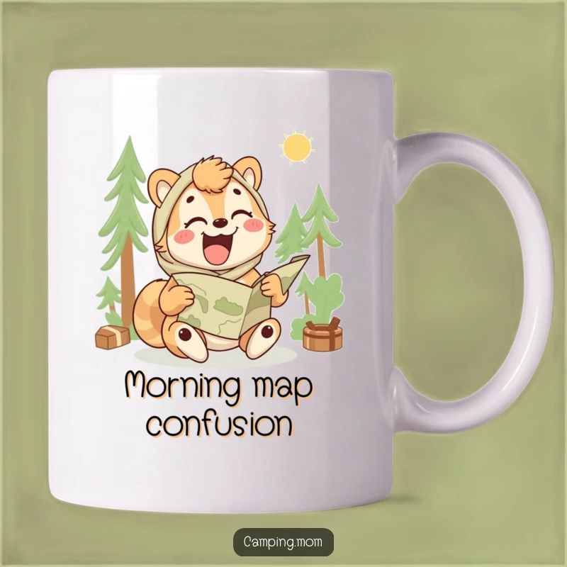 Funny Camping Mom Mug: Lost Animal Map Humor, Perfect Gift for Outdoorsy Moms!
