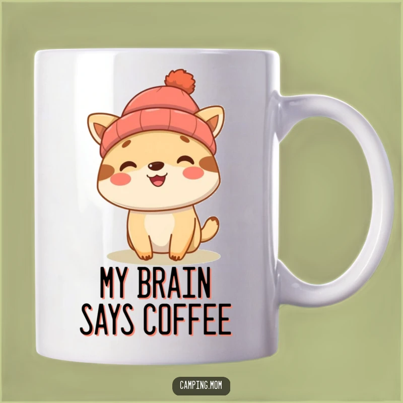 Funny Camping Animal Beanie Mug - Adorable & Cozy Gift for Outdoor Lovers