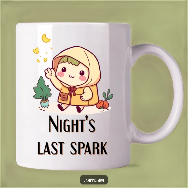 Funny Kawaii Camper Mug: Firefly Farewell Character, Magical Night Gift