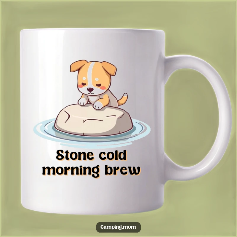 Funny Dog Skipping Stone Mug - Outdoor Enthusiast's Choice, Perfect Gift