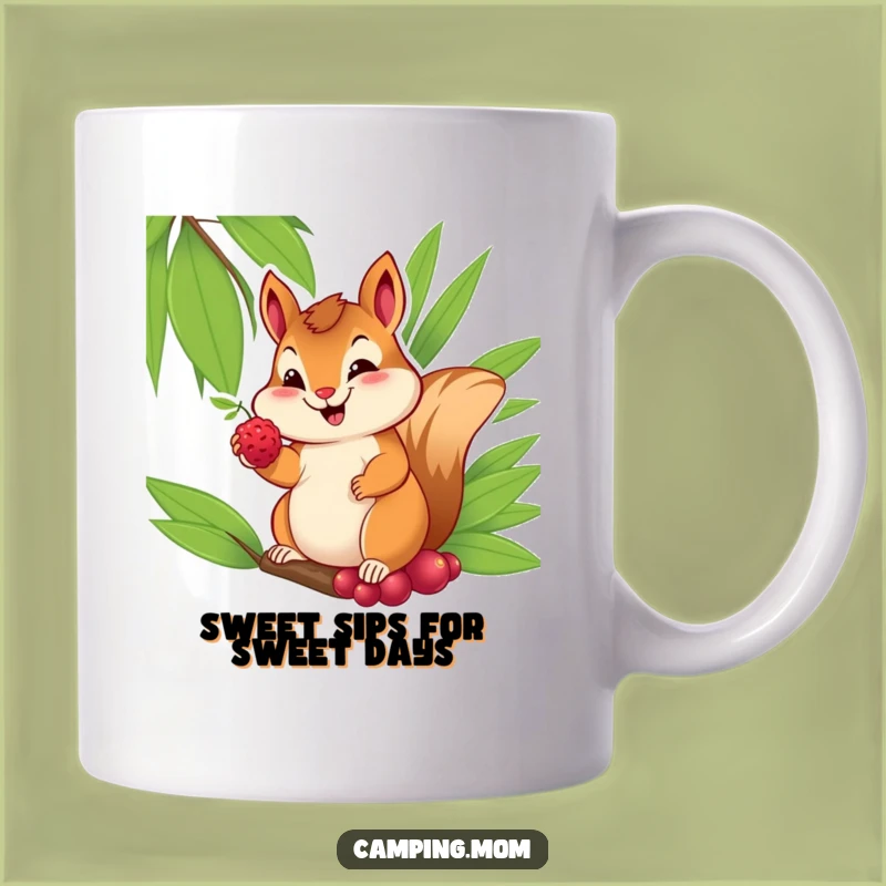 Funny Chipmunk Mug: Cheerful Berry Giver - A Sweet and Funny Gift