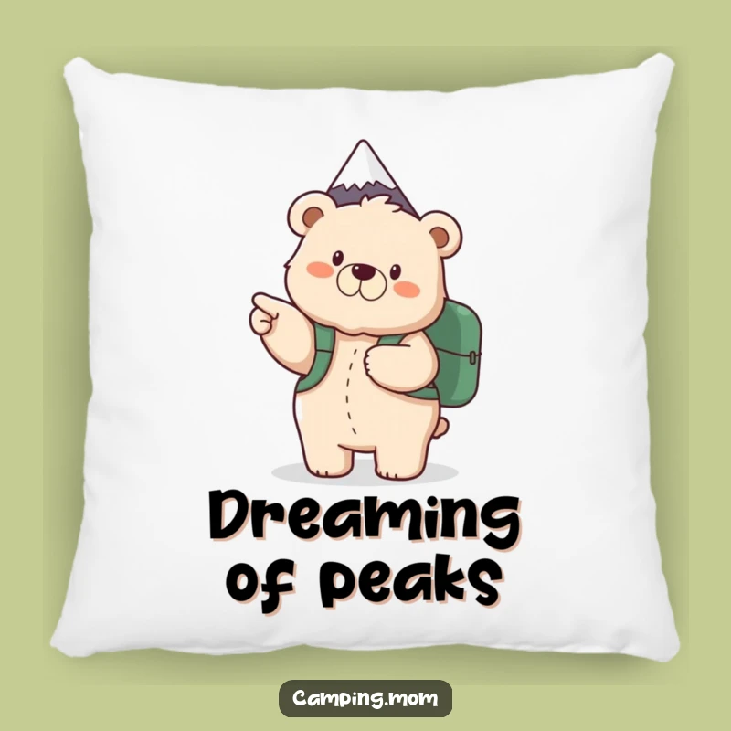 Cozy Funny Mama Bear Pillow: Soft Cuddle Buddy for Adventure Lovers