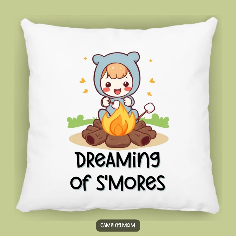 Funny Campfire Marshmallow Roasting Pillow: Cozy Comfort and Humor