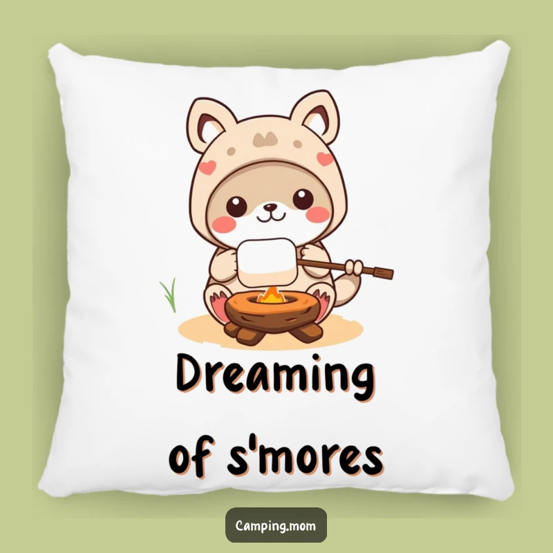 Funny Kawaii Camping Animal Marshmallow Pillow - Cozy Comedic Comfort