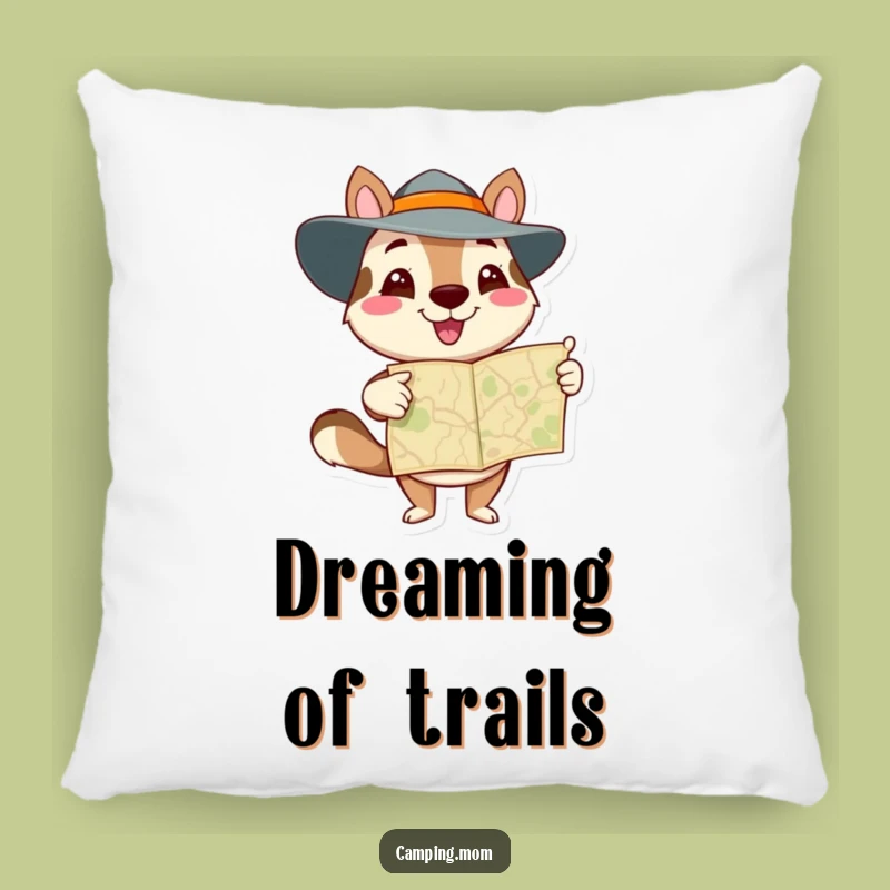 Funny Adventure Pillow - Cozy Animal Map Cushion, Hilarious Home Decor Funny Gift