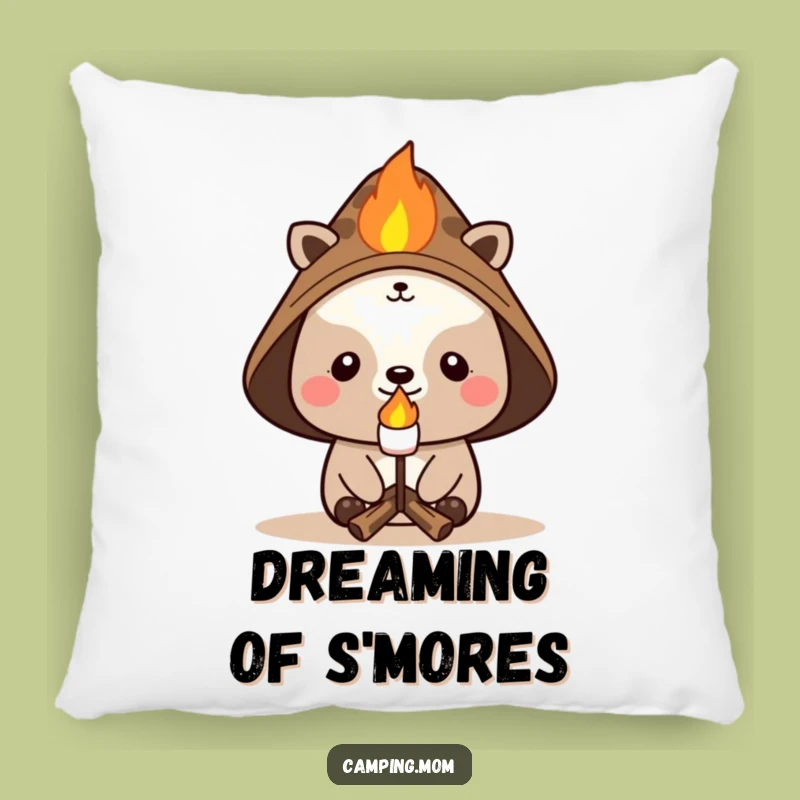 Funny Campfire Character Pillow: Cozy Comfort for Outdoor Lovers