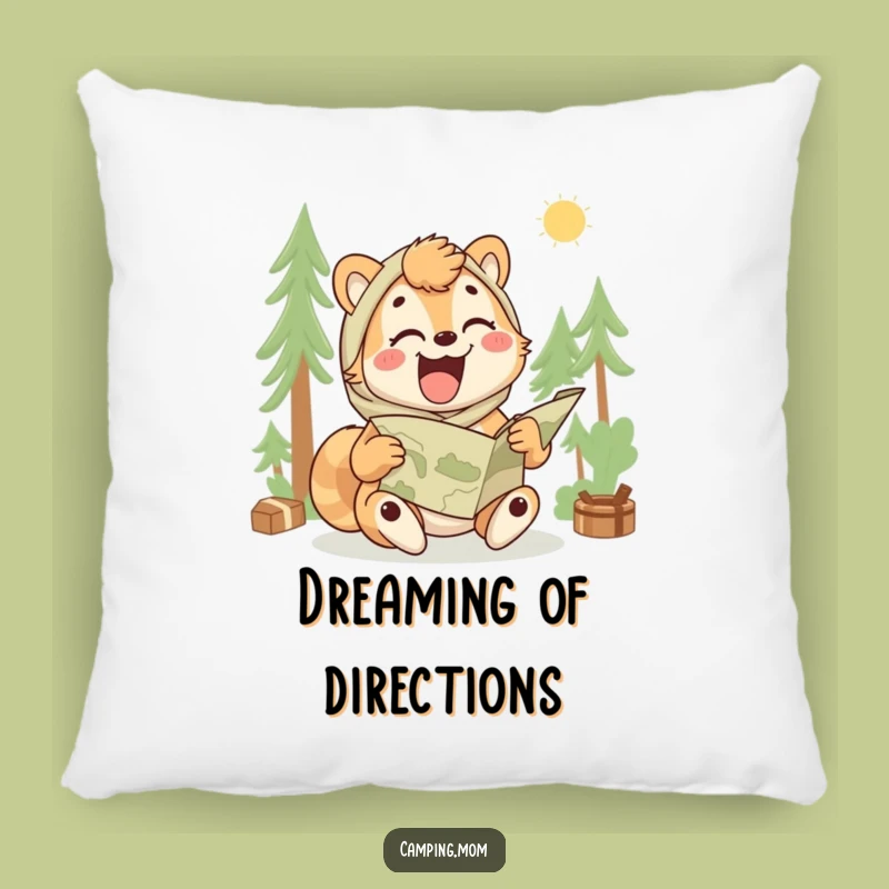 Funny Camping Mom Pillow: Cozy Map Humor Accent Pillow, Hilarious Gift!