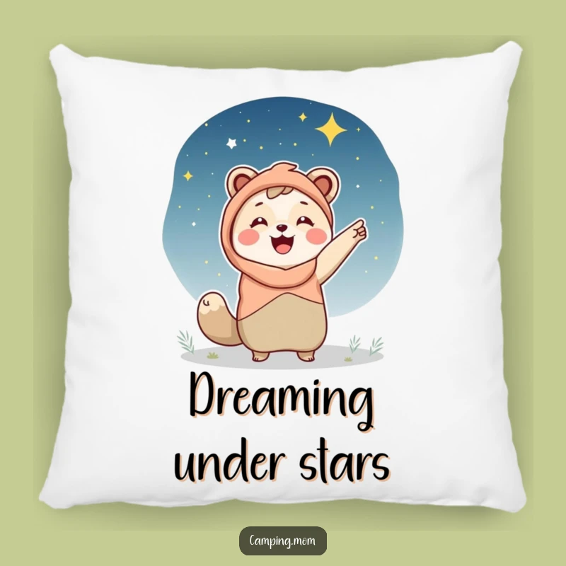 Funny Camping Mom Pillow, Starry Night Comfort, Cozy Celestial Gift for Her