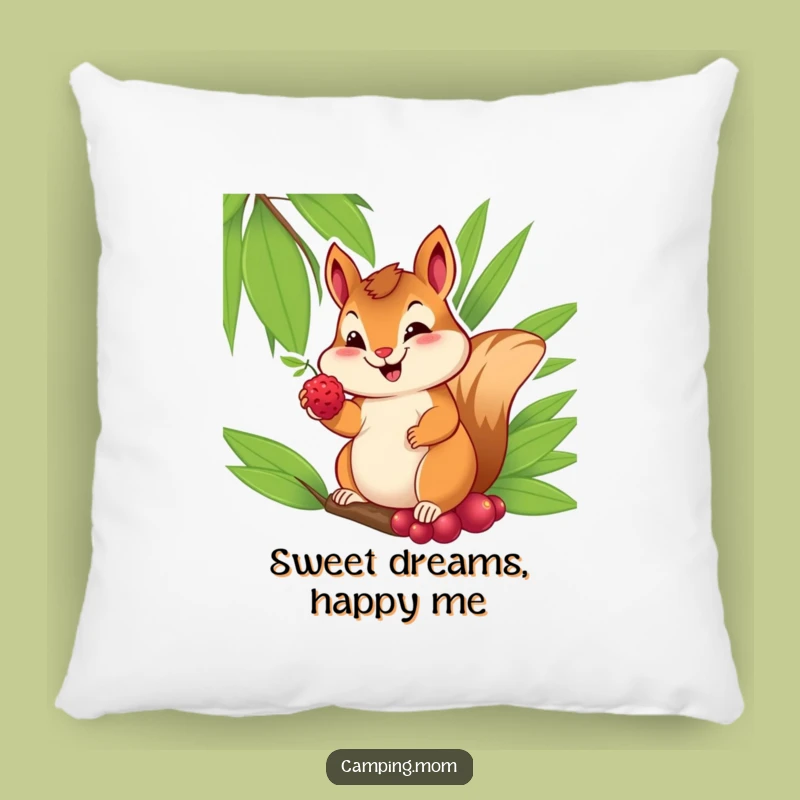Funny Chipmunk Pillow: Cheerful Berry Giver Cushion - Soft and Sweet Funny Gift