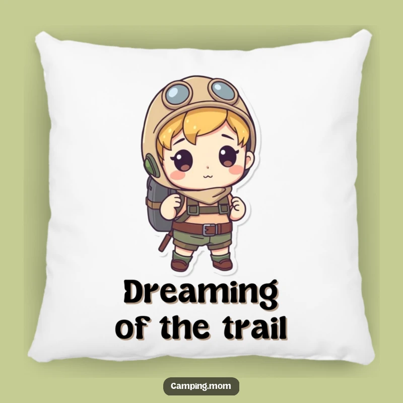 Funny Explorer Character Pillow, Soft & Humorous Accent for the Wanderlust Heart