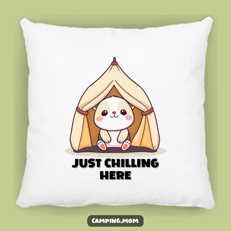 Funny Kawaii Camping Animal Pillow: Cozy Tent Peek Comfort - A Fun Gift