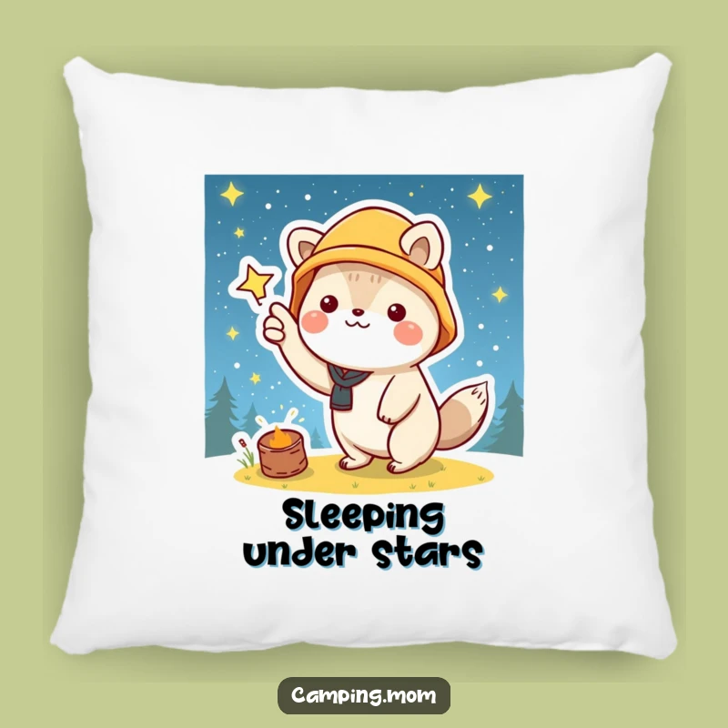 Funny Kawaii Camping Pillow: Starry Night Pointer Comfort - Dreamy Gift