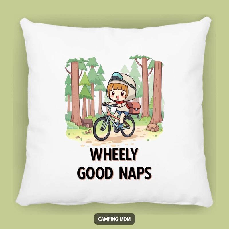 Cozy Funny Kawaii Camper Pillow: Glee Cyclist Design, Comfy Home Gift