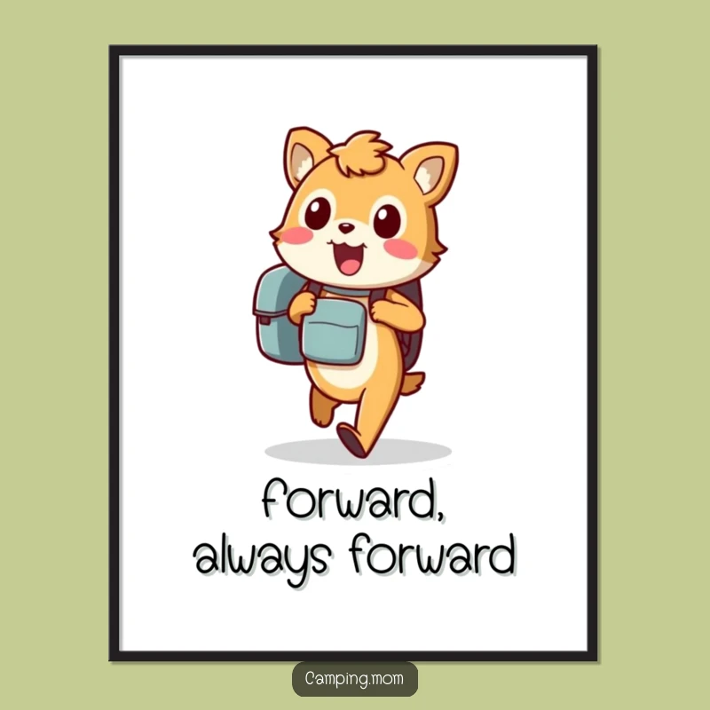 Funny Animal Digital Art: Excited Traveler for a Hilarious Printable Gift