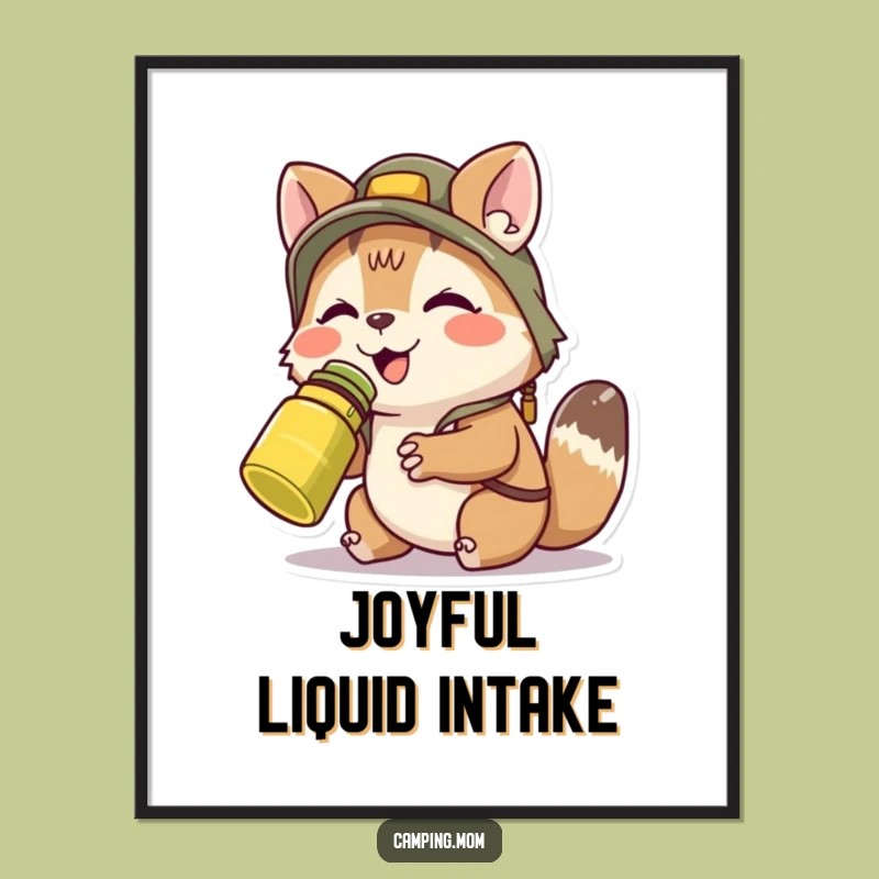 Funny Camping Animal Canteen Sipper Digital Art - Instant Refreshment!