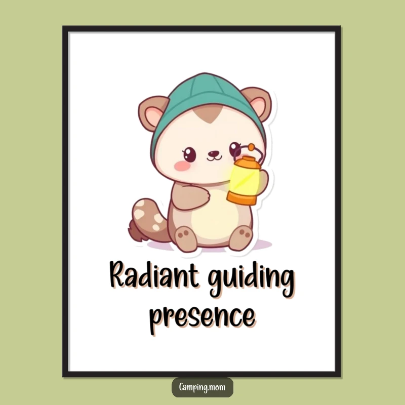 Funny Camping Animal Lantern Bearer Digital Art - Instant Glow!