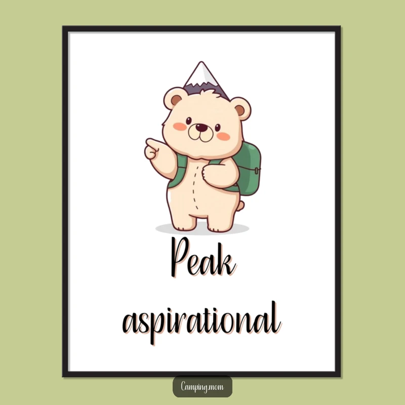 Funny Mama Bear Digital Art Print: Adventure Awaits Your Wall Decor