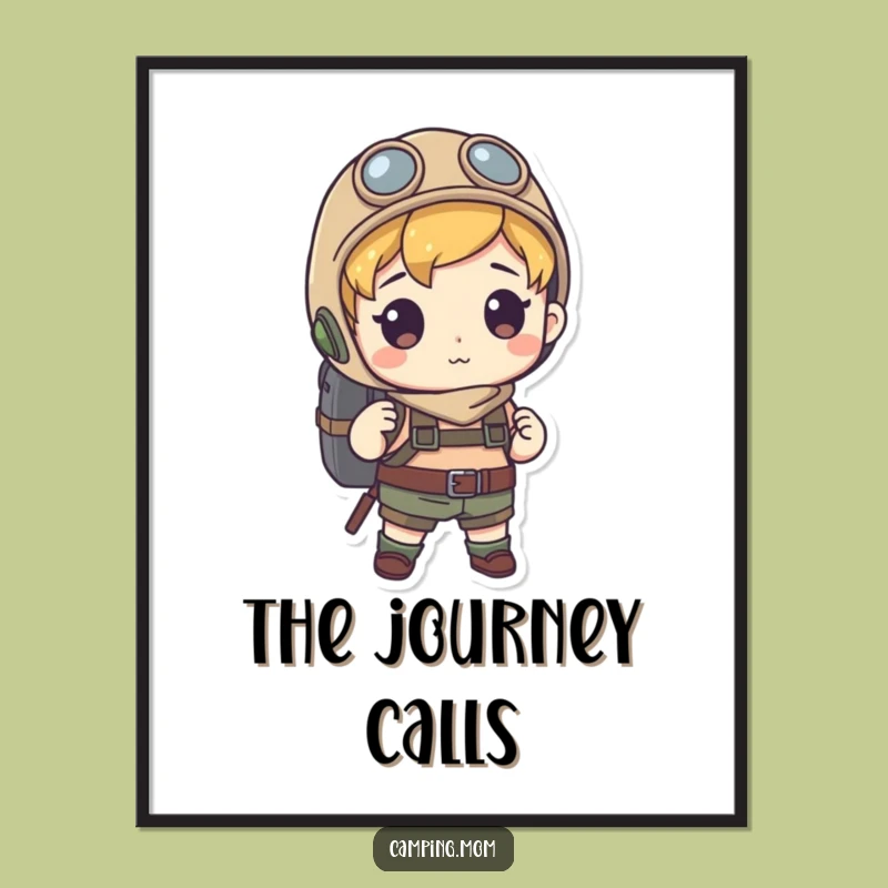 Funny Explorer Character Digital Art, Instant Humorous Decor for the Adventurous Home