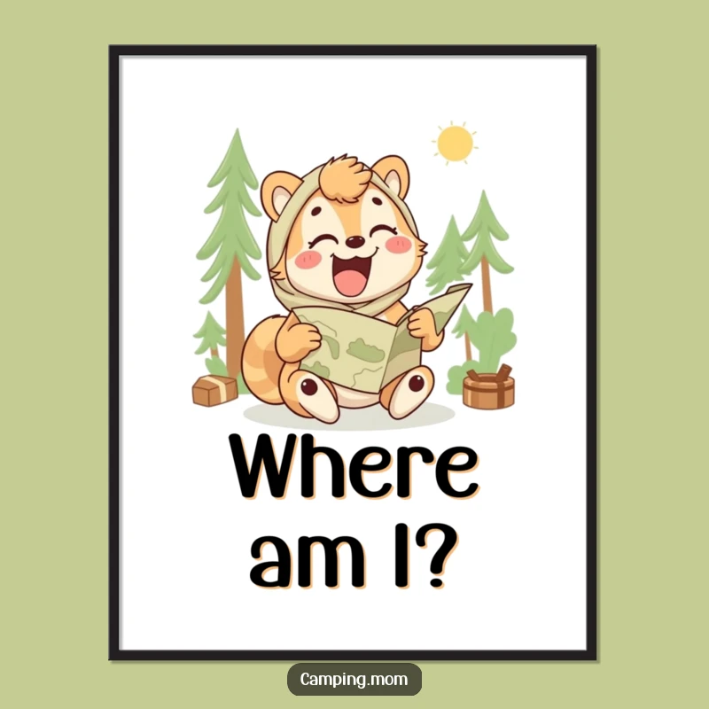 Funny Camping Mom Digital Print: Instant Adventure Art, Hilarious Gift for Moms!