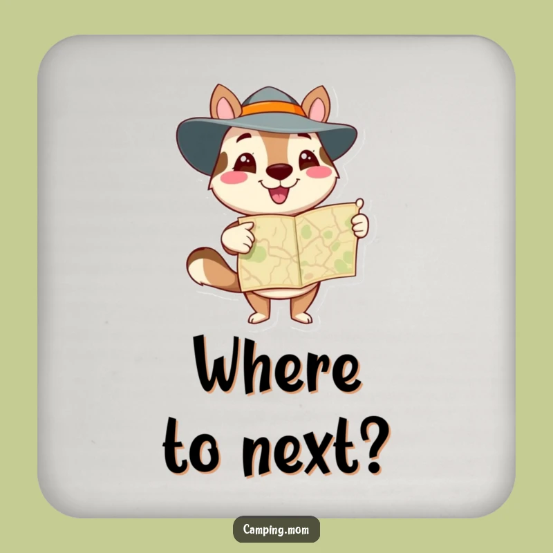 Funny Adventure Map Coaster Set - Hilarious Animal Drink Protection, Perfect Funny Gift