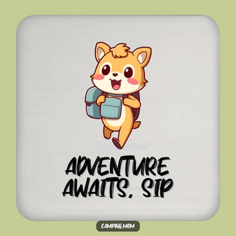 Funny Animal Coaster Set: Excited Traveler for a Hilarious Tabletop Gift