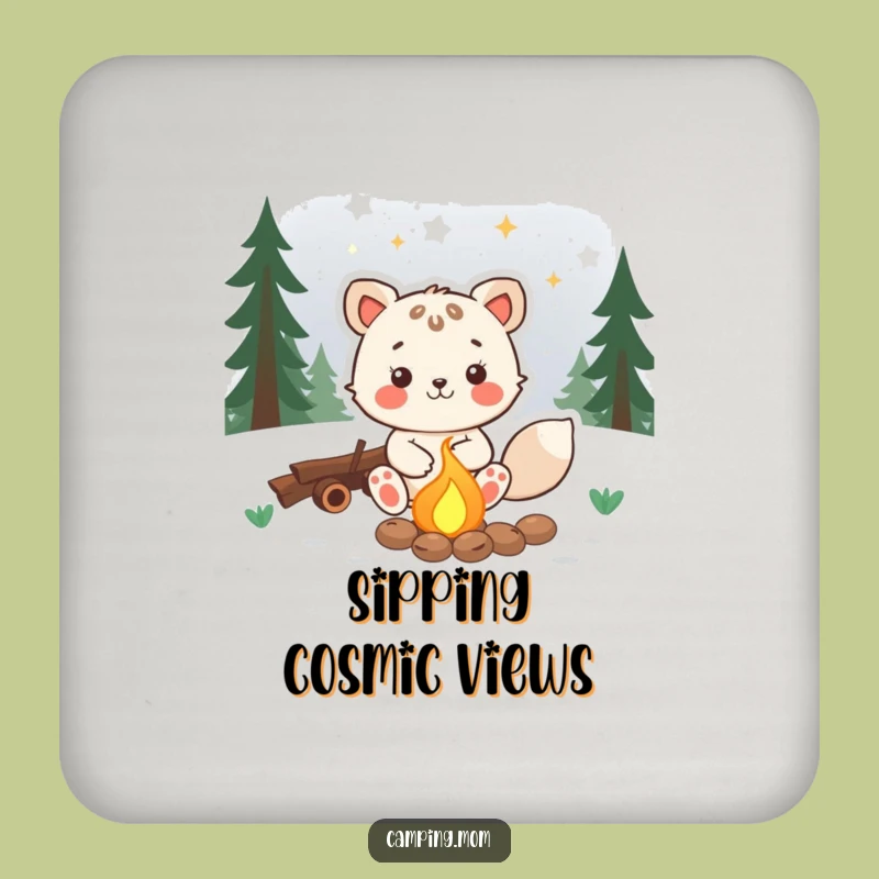 Funny Animal Coaster Set: Joyful Stargazer for a Hilarious Tabletop Gift